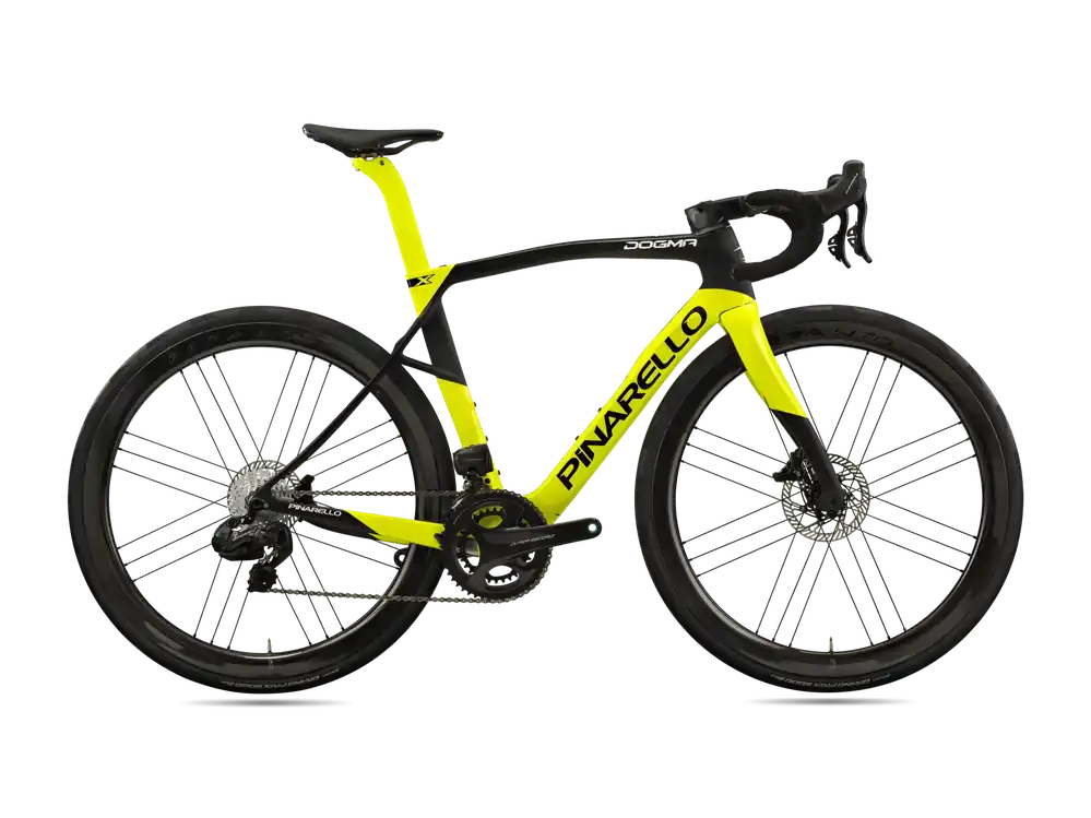 Pinarello DOGMA X SHIMANO Dura Ace Di2 2x12 DB Power Meter (MY25) 540 žlutá/černá Cenově Výhodný