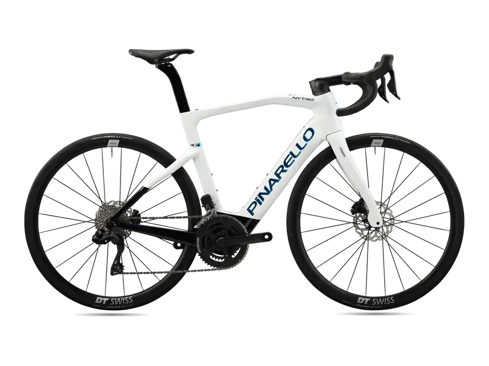 Koupit Online Pinarello NYTRO ROAD E5 SHIMANO 105 Di2 2x12 DB (MY25) 530 bílá/modrá