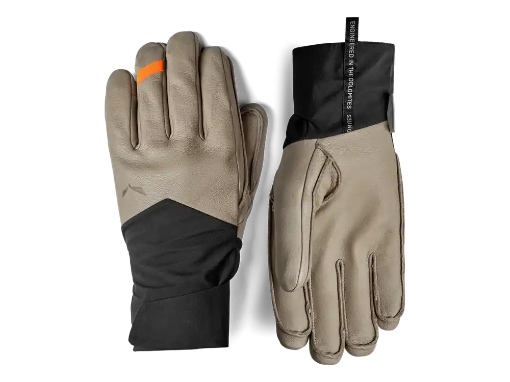 Vrácení Zdarma Salewa Ortles Leather Infinium Gloves S hnědá/černá