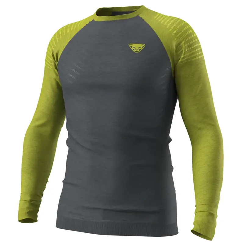 Zlevněný Dynafit Tour Light Merino Long Sleeve Shirt Men L žlutá/šedá