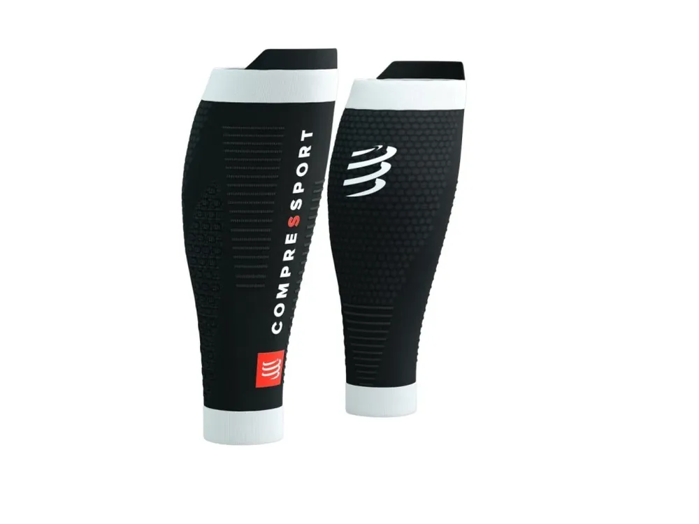 Časově Omezené Kompresní návleky na lýtka Compressport R2 3.0 Black/White