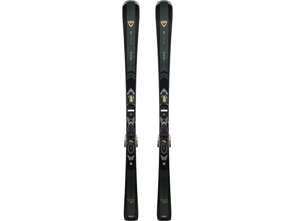 Sjezdové lyže Rossignol Nova 10 Xpress + Xpress W 11 GW B83 Black Gold 2025/2026 Vrácení Zdarma