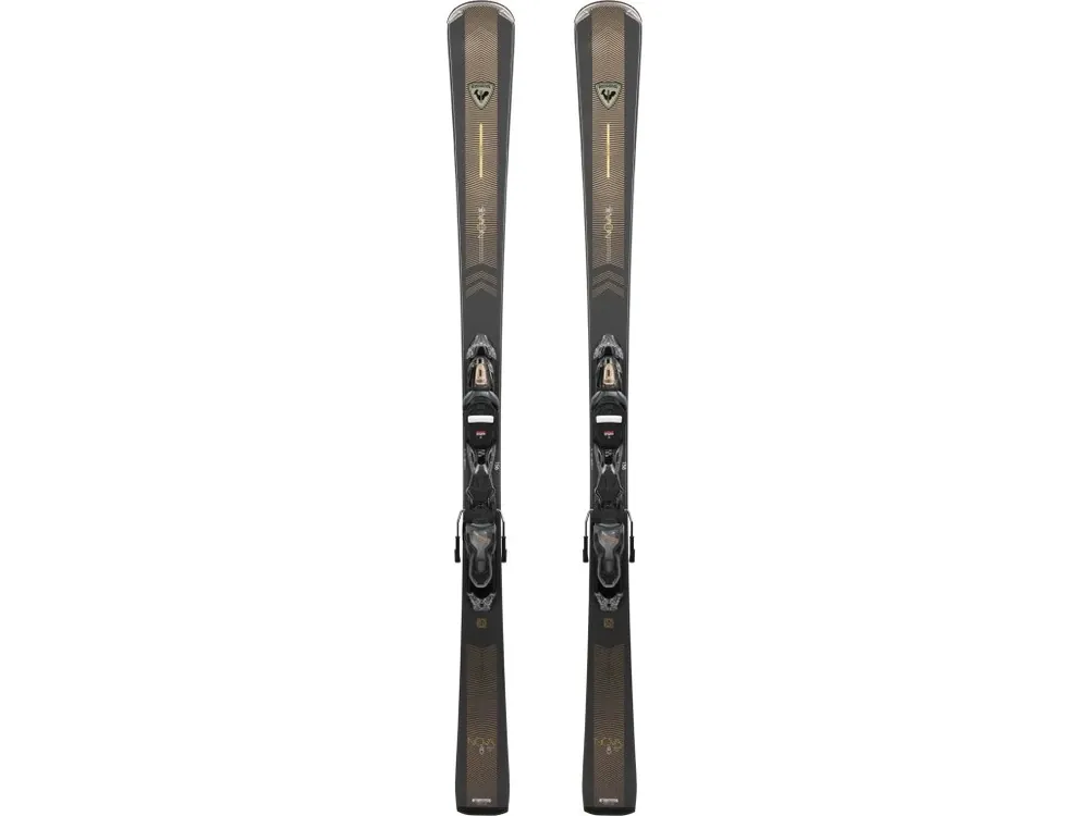 Sleva Sjezdové lyže Rossignol Nova 8 Xpress + Xpress W 11 GW B83 Grey Bronze 2025/2026