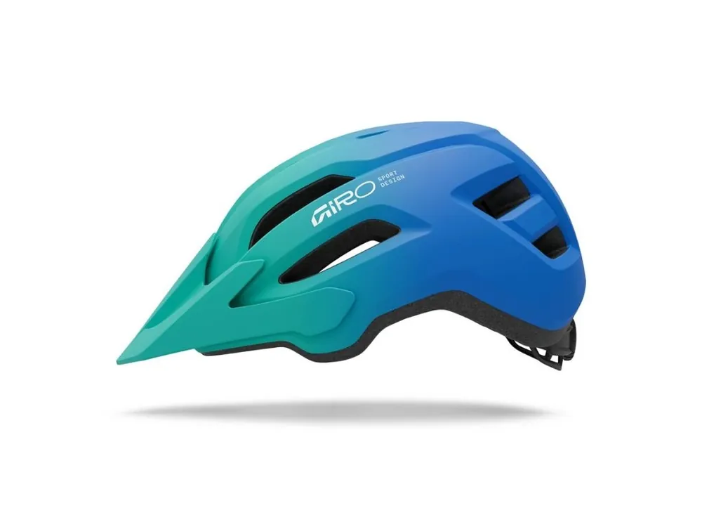 Dokud Zásoby Vydrží Cyklistická přilba Giro Fixture II Youth Mat Aqua Green/Blue Jewel Fade
