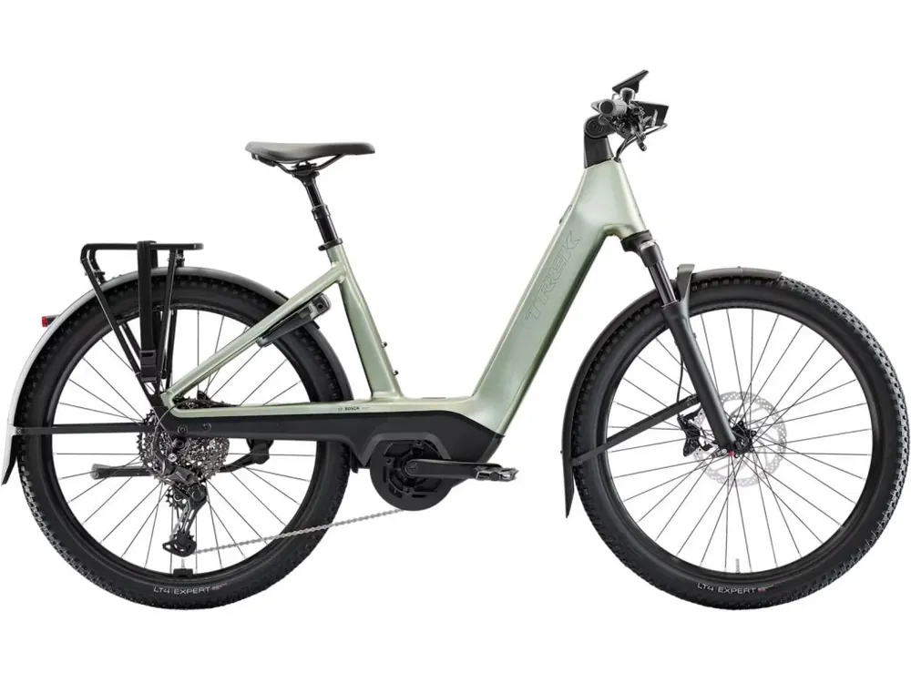 Novinka Elektrokolo TREK CHARTER+ 4 Trail 800Wh Lowstep 2026 Lichen Green