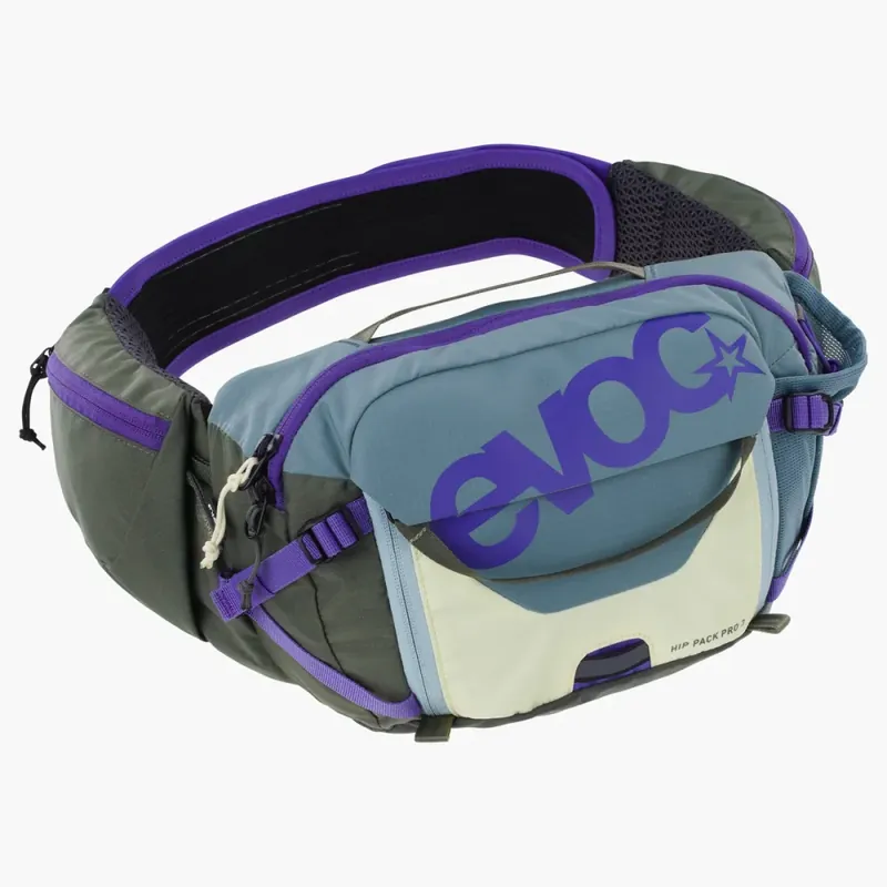 Ledvinka Evoc Hip Pack Pro 3 Hydration Blade 1,5l steel - violet - dark olive Akční Nabídka